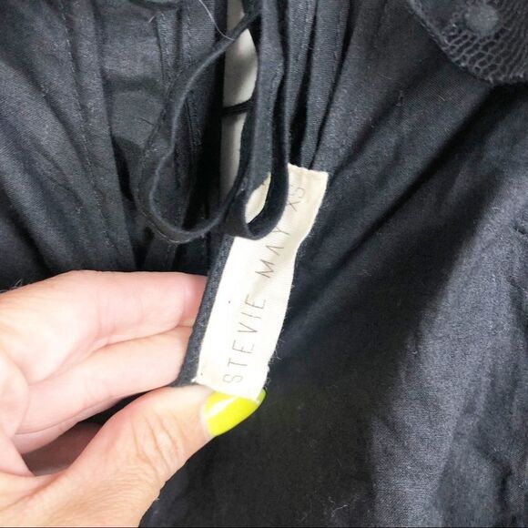 STEVIE MAY | Shadow Top Black Lace Up Plunge Top - Picture 9 of 11